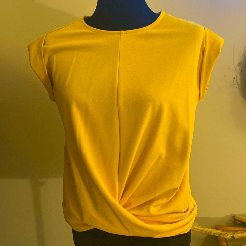 Worthington Blouse in Mustard Yellow